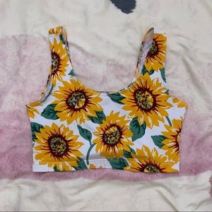 American Apparel sunflower crop top
